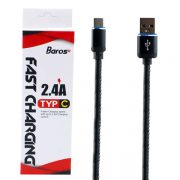 (q11)کابل Type-C چرمی Baros مدل SIMILOR