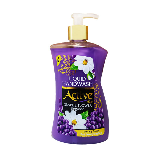 مایع دستشویی اکتیو مدل(03) Grape & Flower مقدار 450 گرم(04)