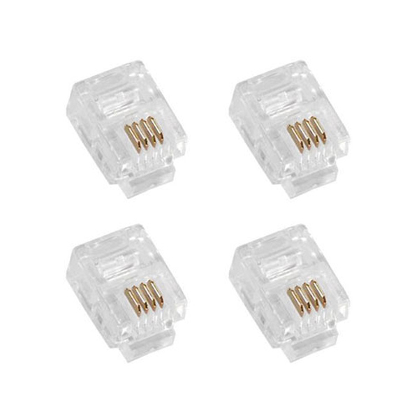 سوکت تلفن RJ11 پک 4 عددی کد 1329