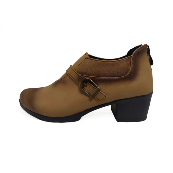 کفش گردویی زیپ دار زنانه مدل نسترن کد ۱۱۴۸