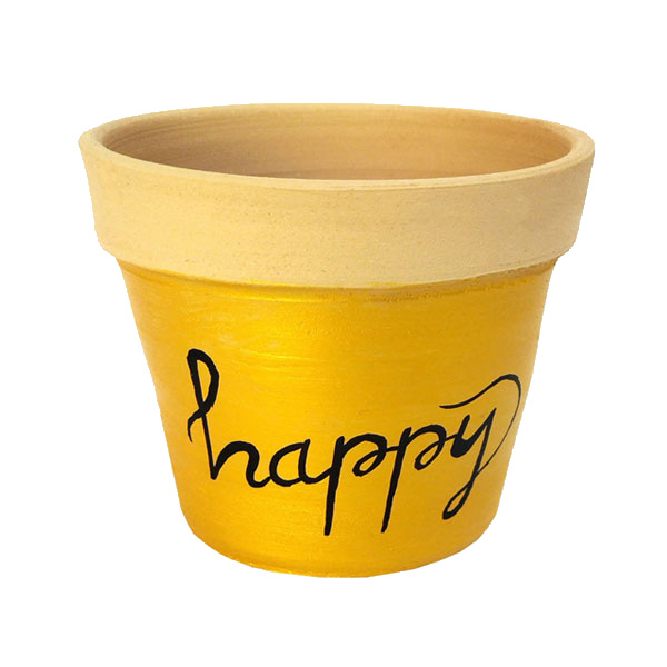 گلدان سفالی سایز ۳ طلایی کد ۱۳۳۲