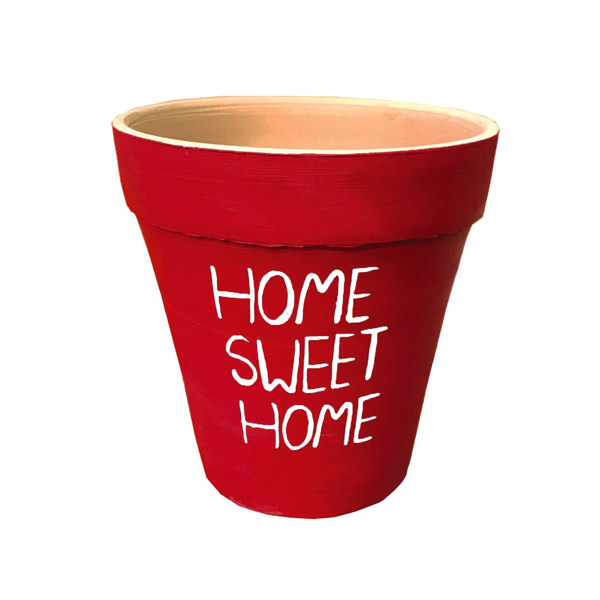 گلدان سفالی سایز ۳ قرمز کد ۱۳۶۵