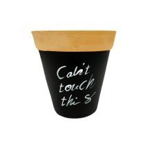 گلدان سفالی مشکی مینیاتوری