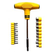 مجموعه ۲۴ عددی آچار بکس و پیچ گوشتی T جیالونگ مدل JL-1080